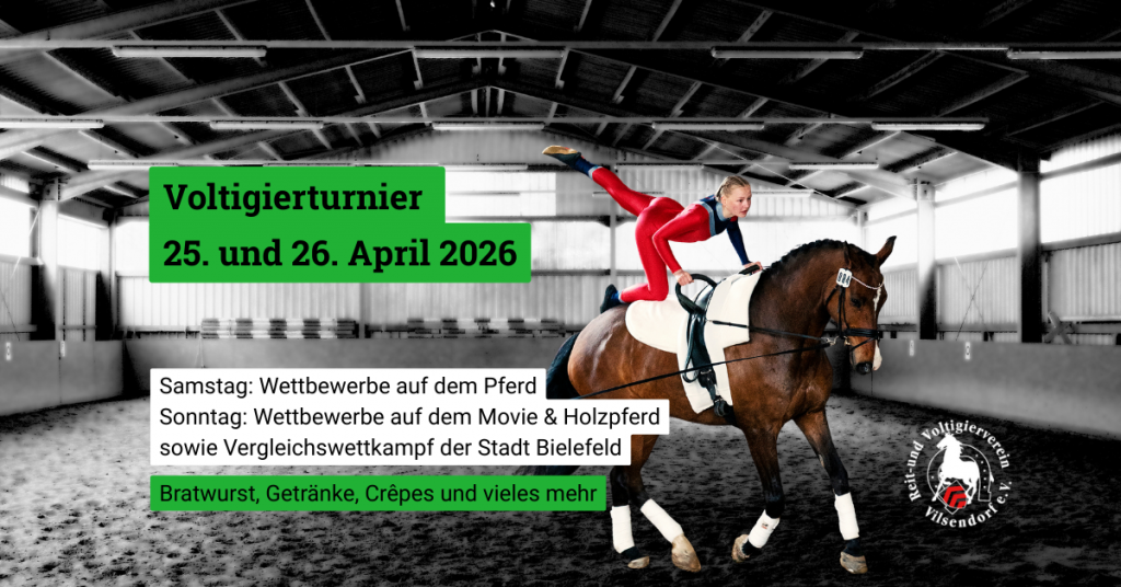 Voltigierturnier 25. und 26.4. beim RVV Vilsendorf